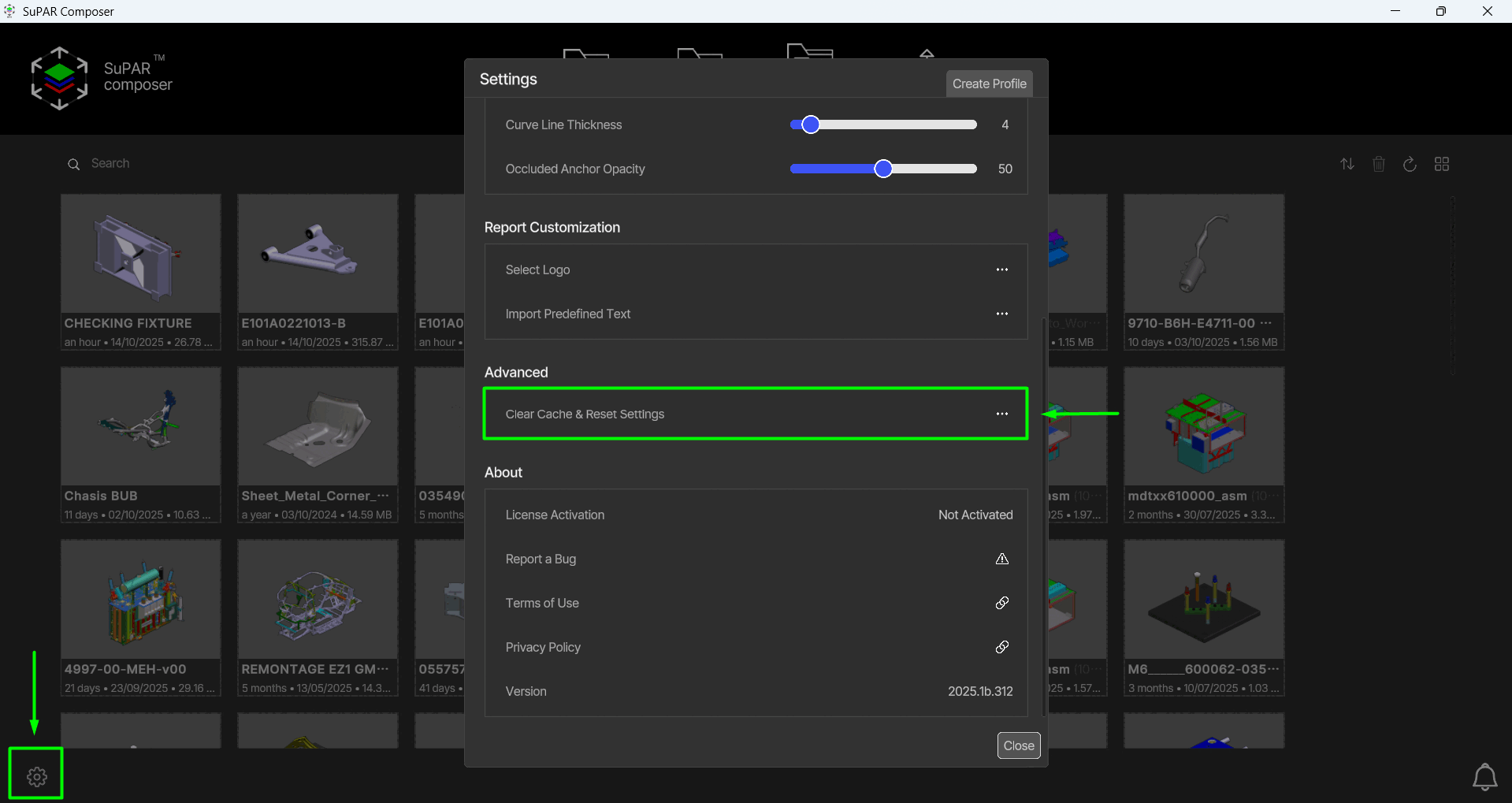 Clear data & reset settings
