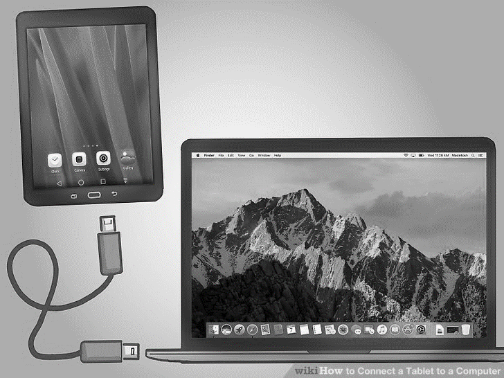 iPad connected to a PC