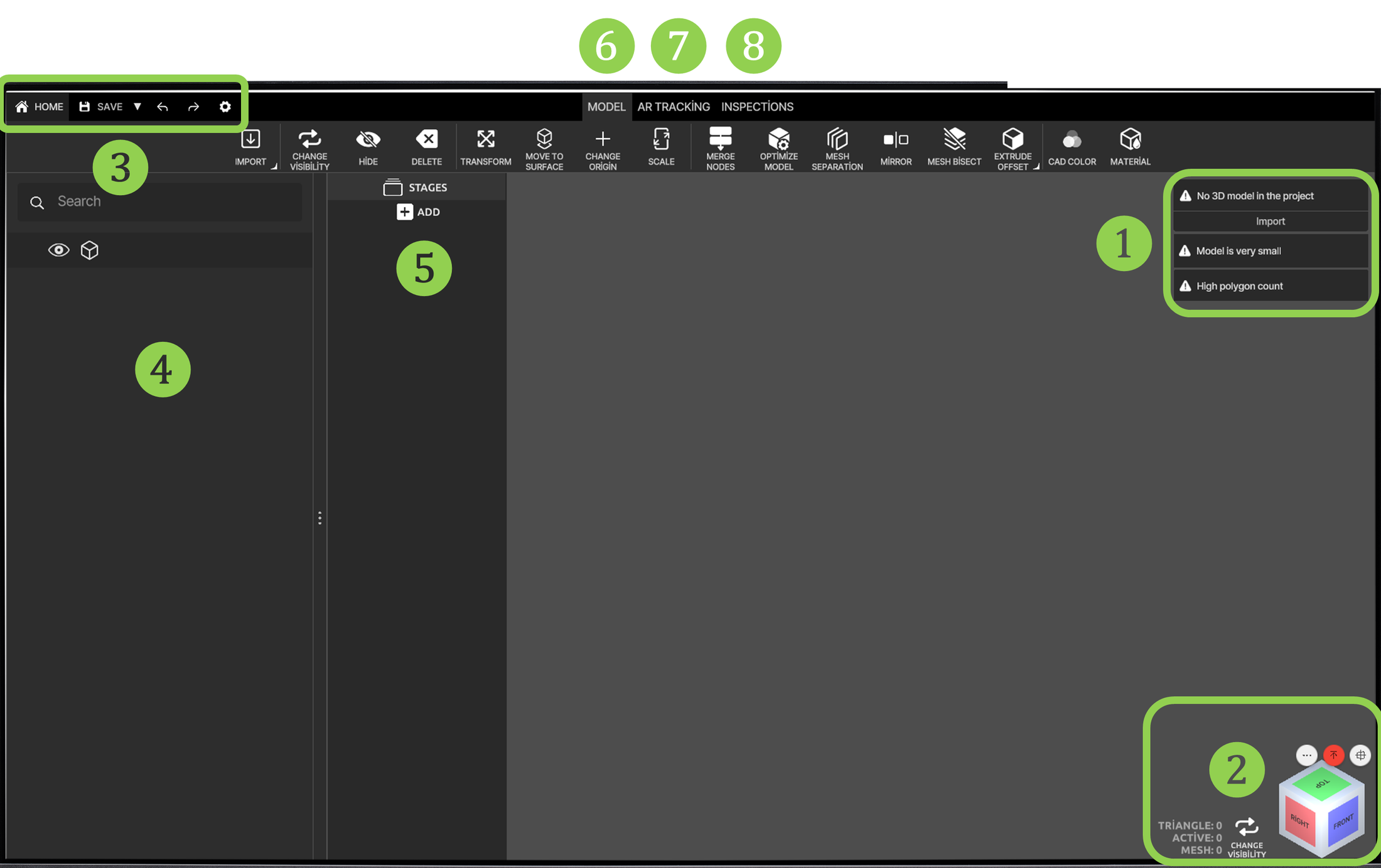 Empty project workspace