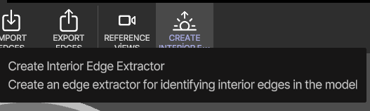 Create interior edge extractor button