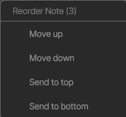 Reorder panel